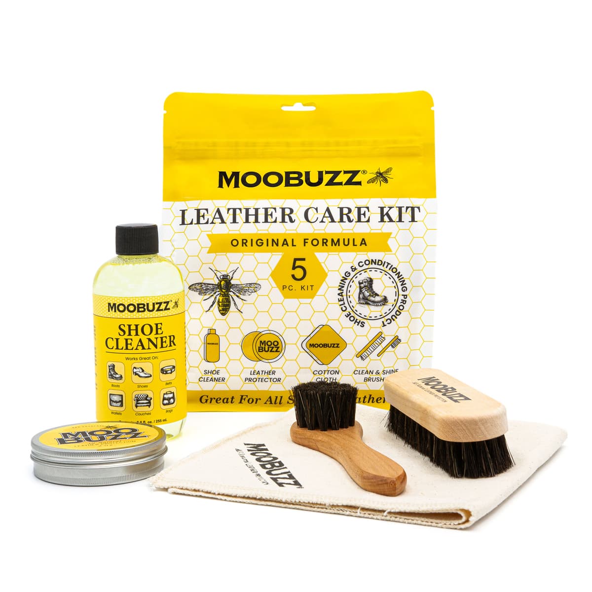 MooBuzz Leather Care Kit 5-Piece Kit