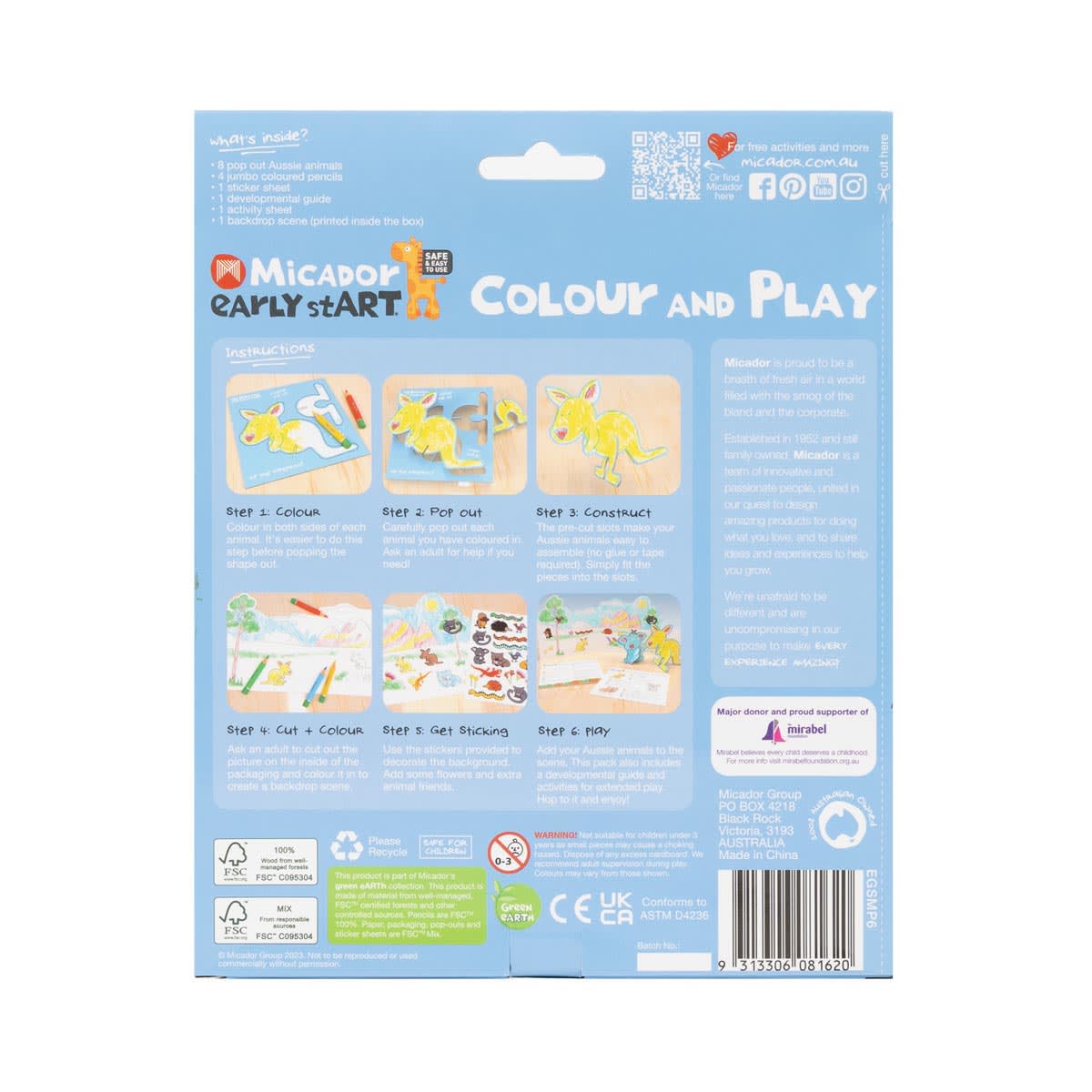 Colour & Play 6-Piece Sets Aussie Edition