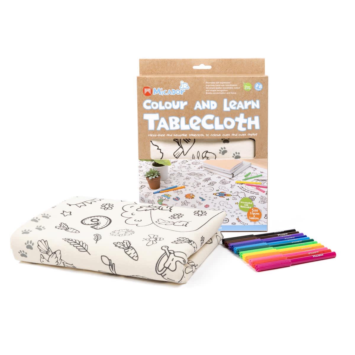 Colour and Learn Tablecloth Pack Micador jR. Tablecloth - For ages 3 and up.