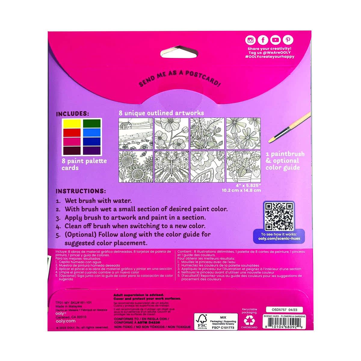 Scenic Hues DIY Watercolor Art Kits Flowers & Gardens