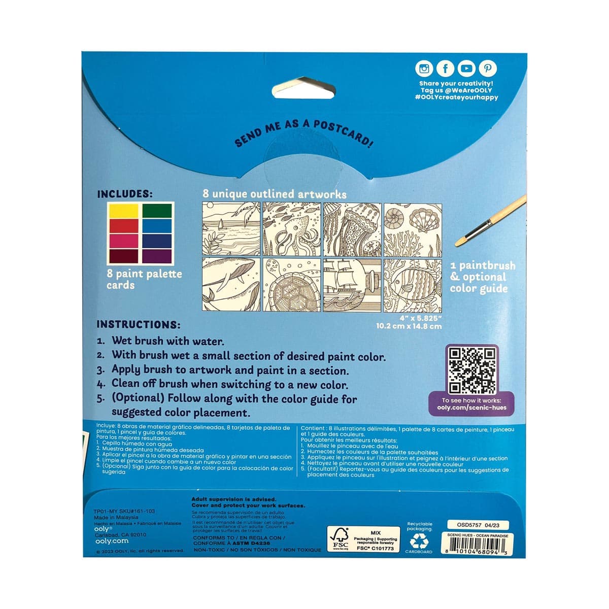 Scenic Hues DIY Watercolor Art Kits Ocean Paradise
