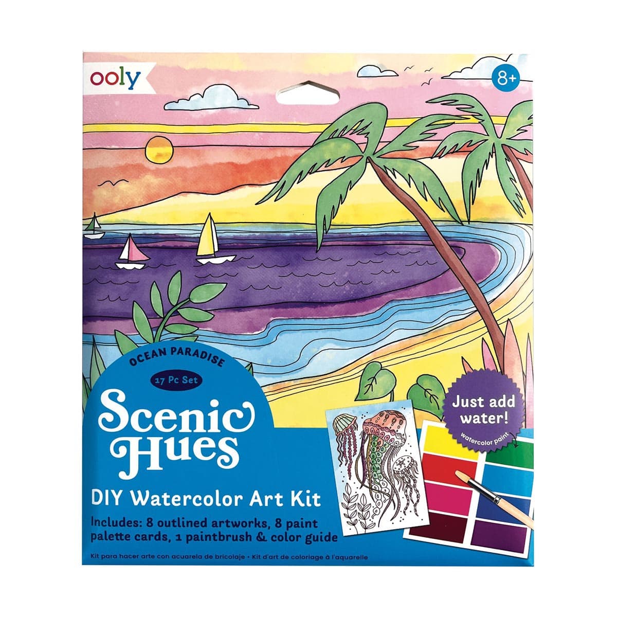 Scenic Hues DIY Watercolor Art Kits Ocean Paradise