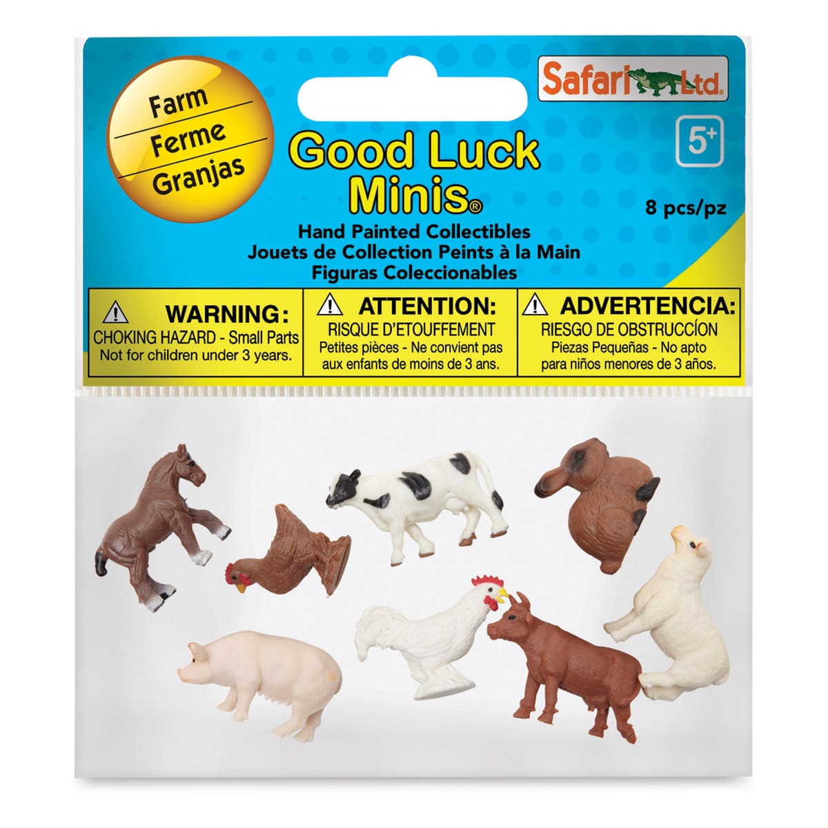 Safari Ltd Good Luck Minis Fun Packs- Farm animals package, front view