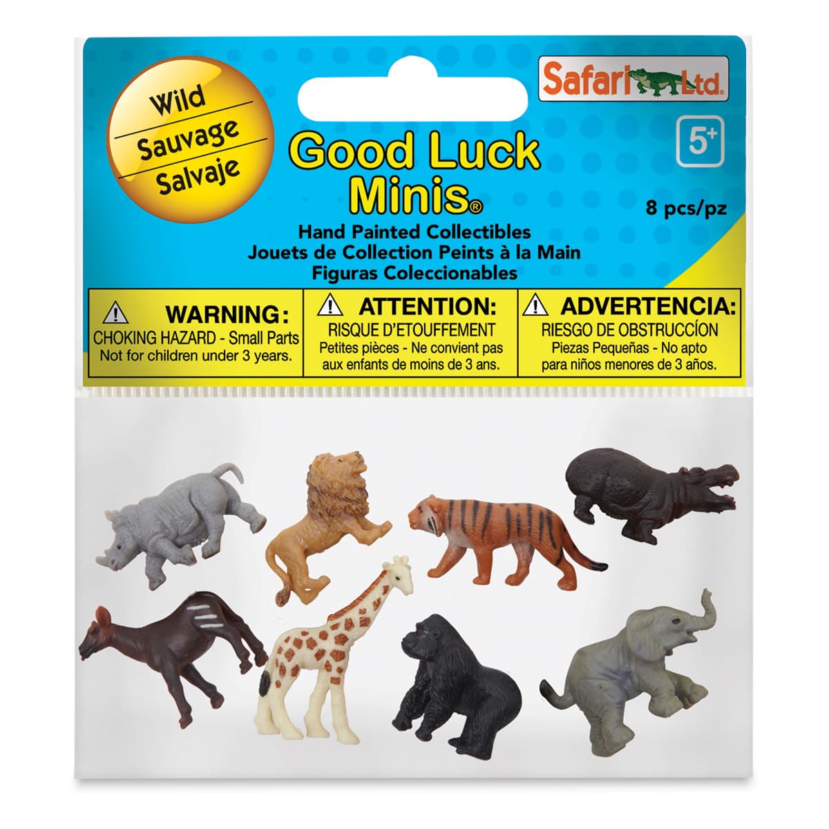 Safari Ltd Good Luck Minis Fun Packs- Wild animals package, front view