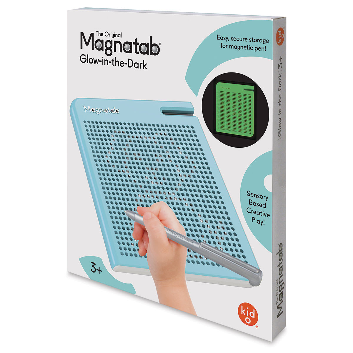 Kid O Glow-in-the-Dark Magnatab, Side of Box