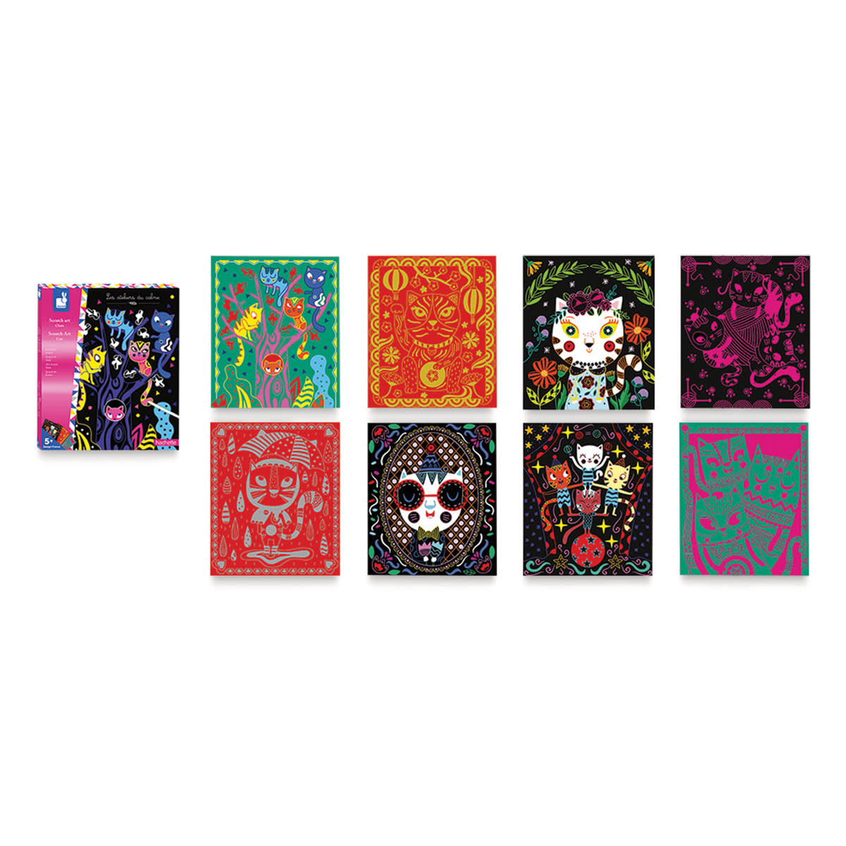 Janod Cats Scratch Art Kit (out of packaging)