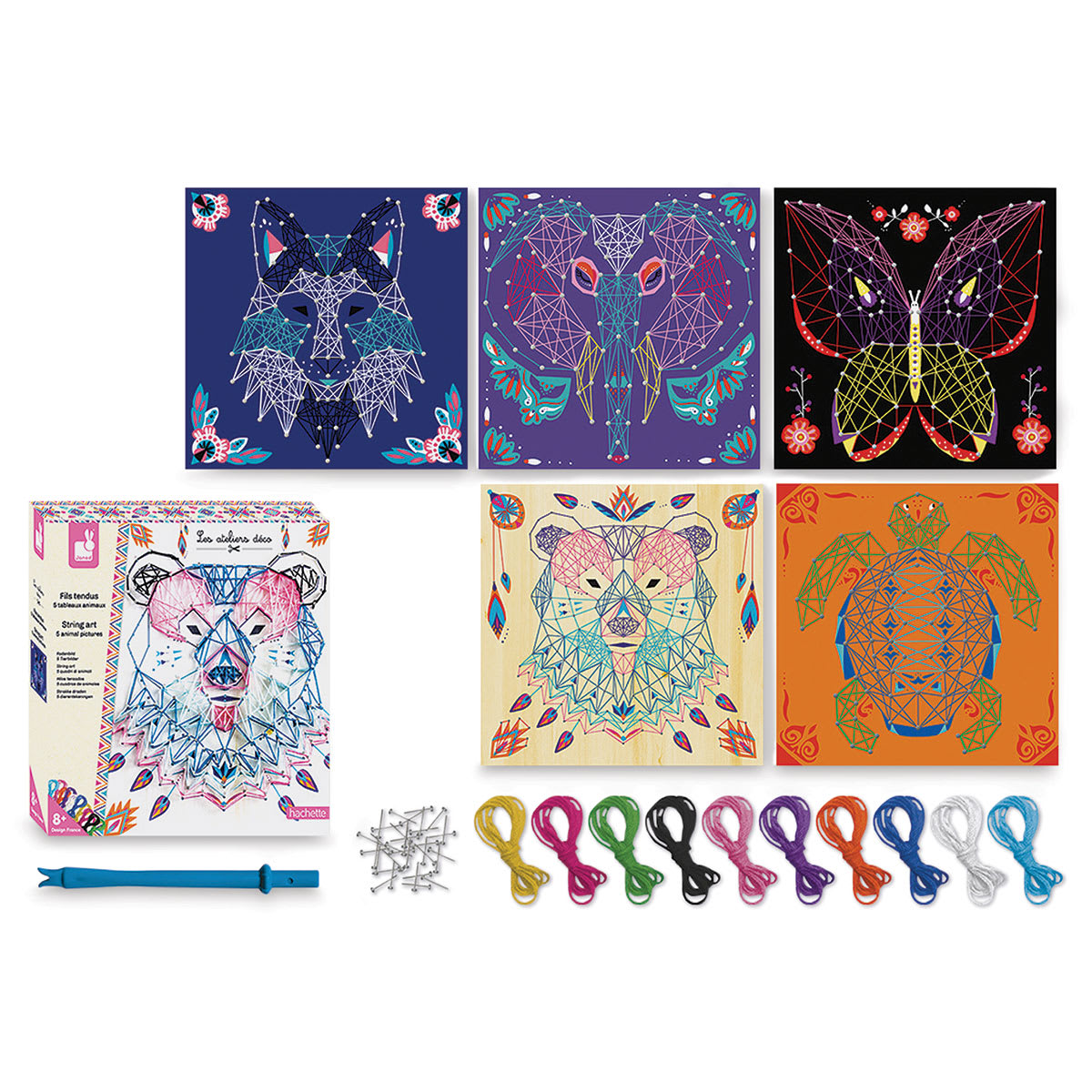Janod Animal String Art Kit, Contents