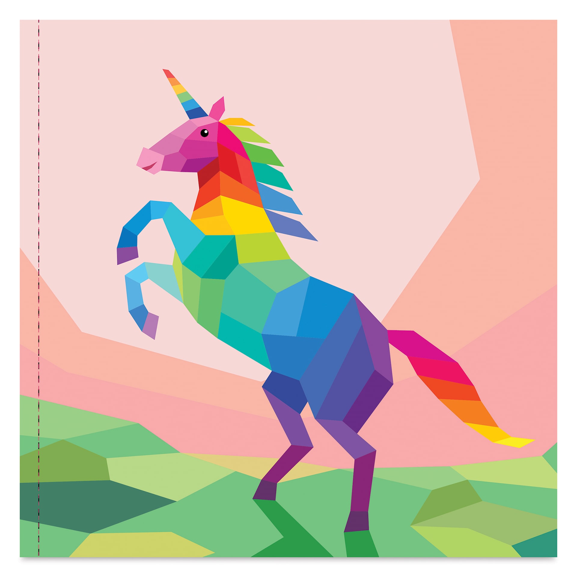 Paint By Sticker Kids: Rainbows Everywhere (finished unicorn sticker painting)