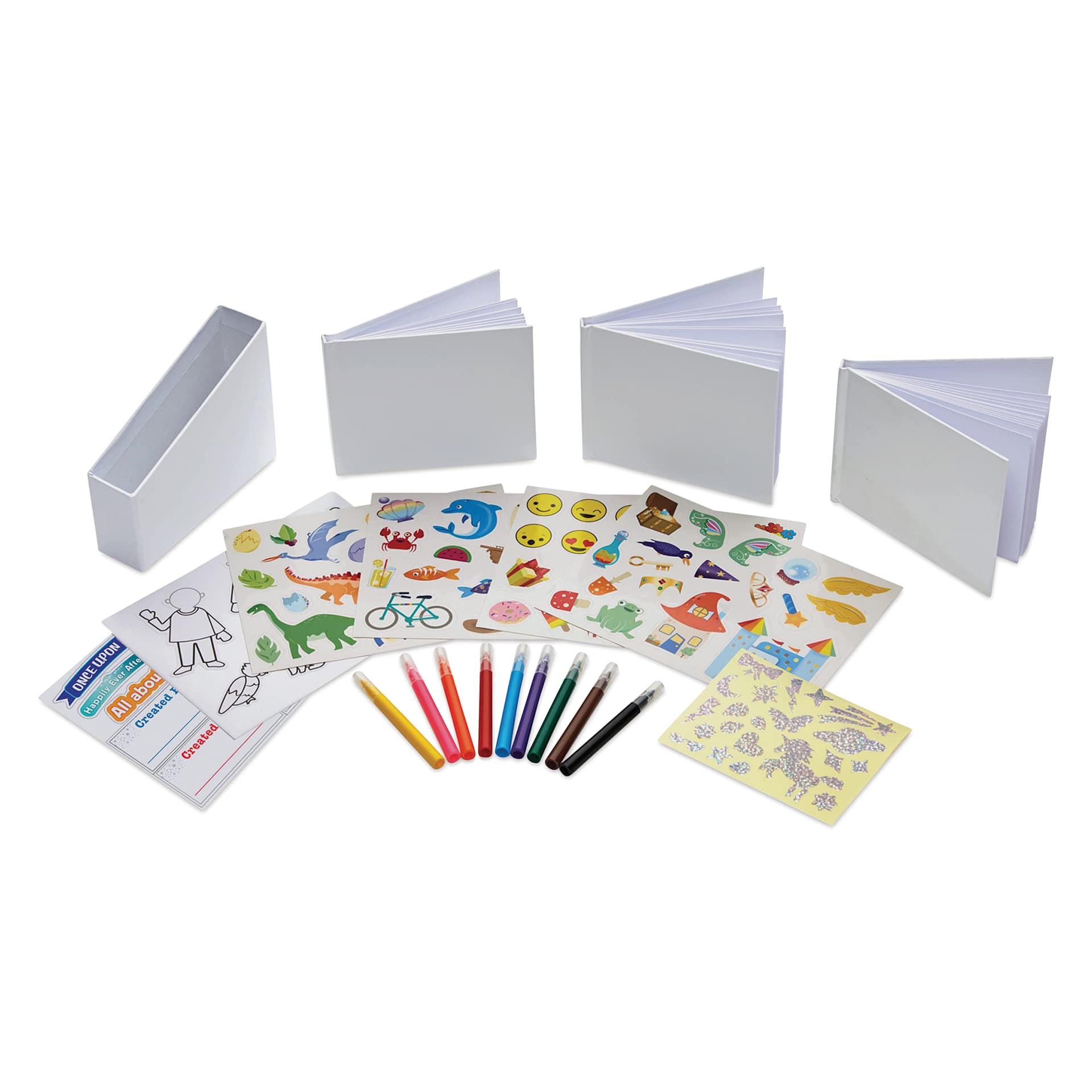 Creativity for Kids Create Your Own 3 Little Books, contents laid out