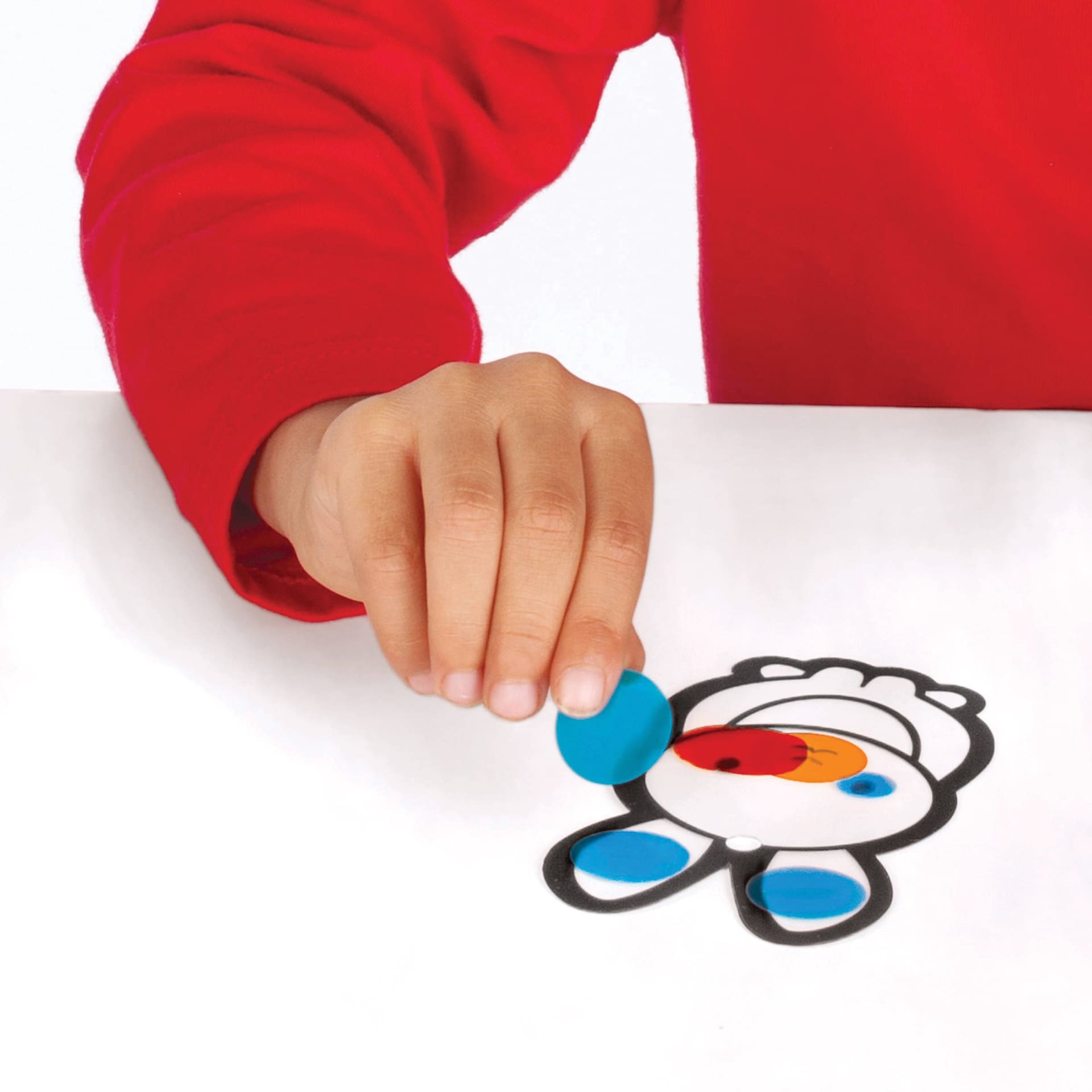 Creativity for Kids Sticker Suncatchers Kit, demonstration on how to apply stickers