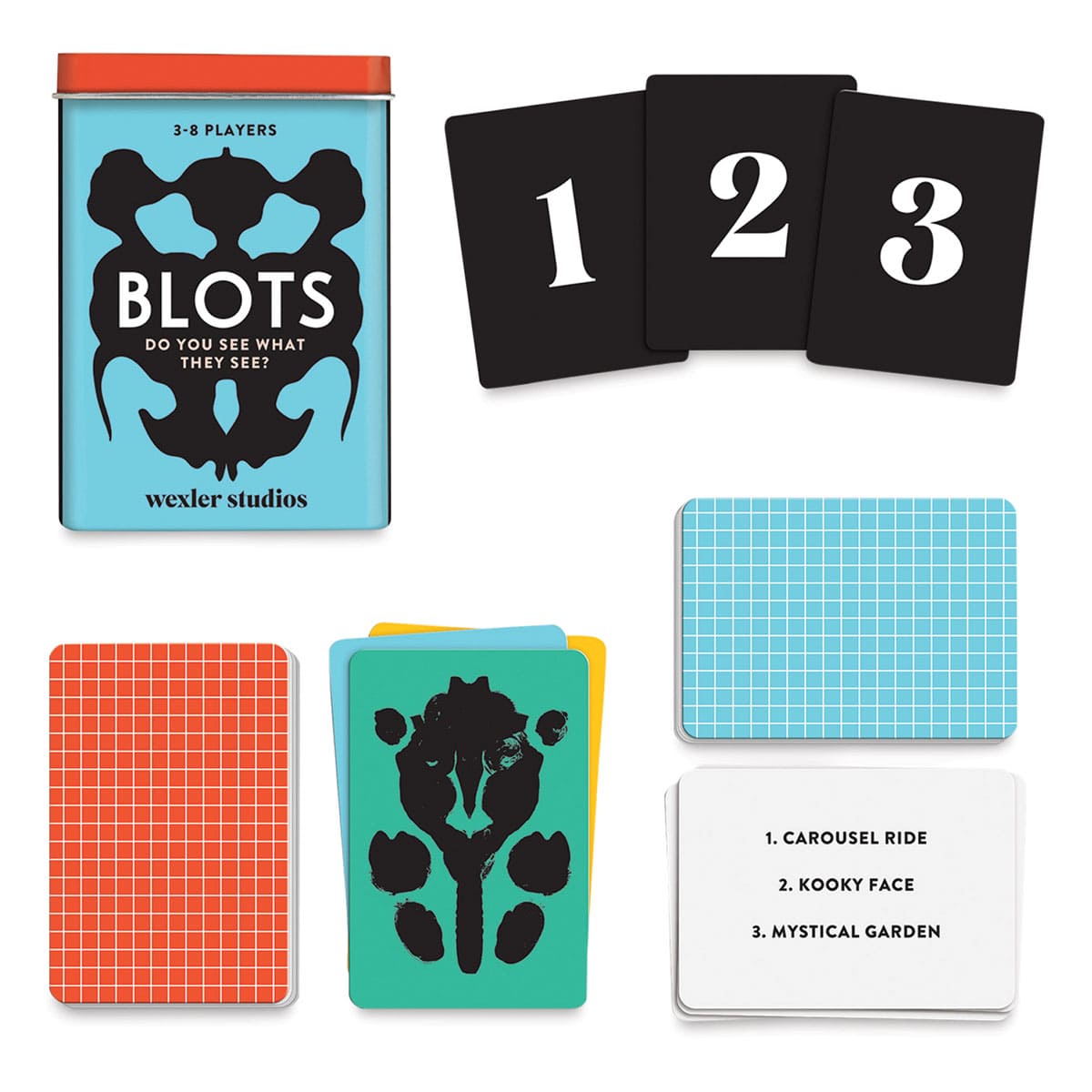 Blots Card Game (packaging with set contents)