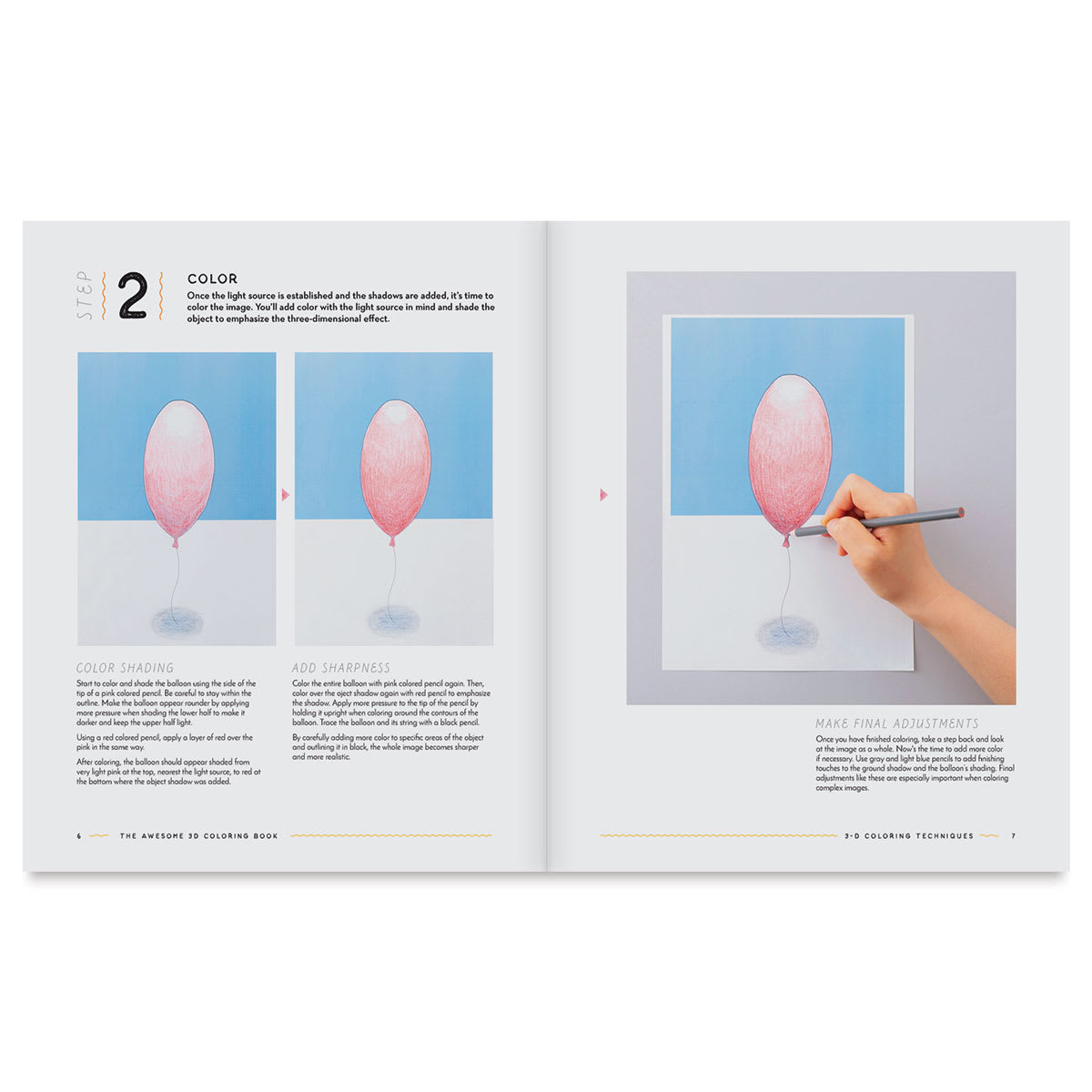 The Awesome 3-D Art Coloring Guide - Tips to complete coloring 3-D balloon