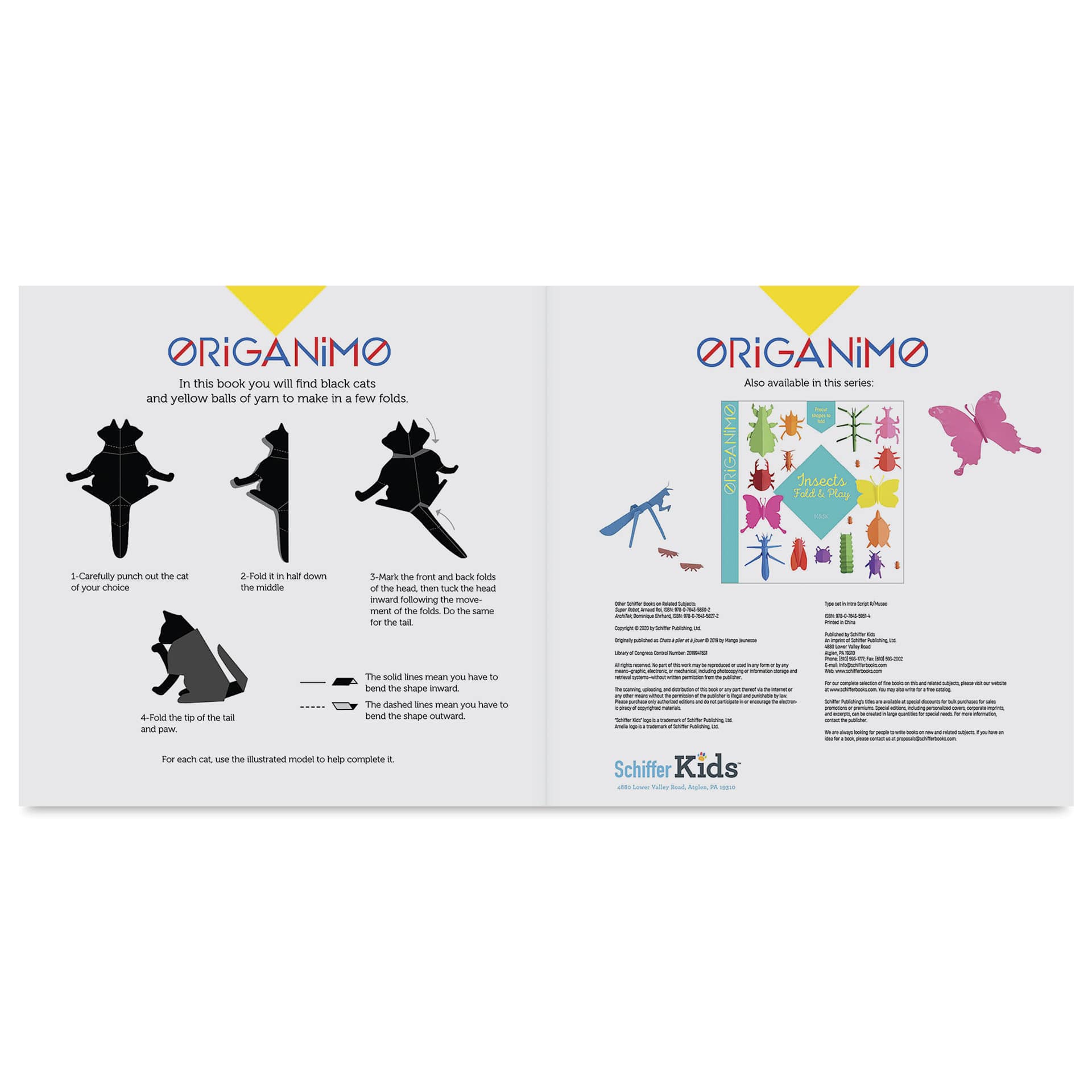 Origanimo Cats: Fold and Play Activity Book, open