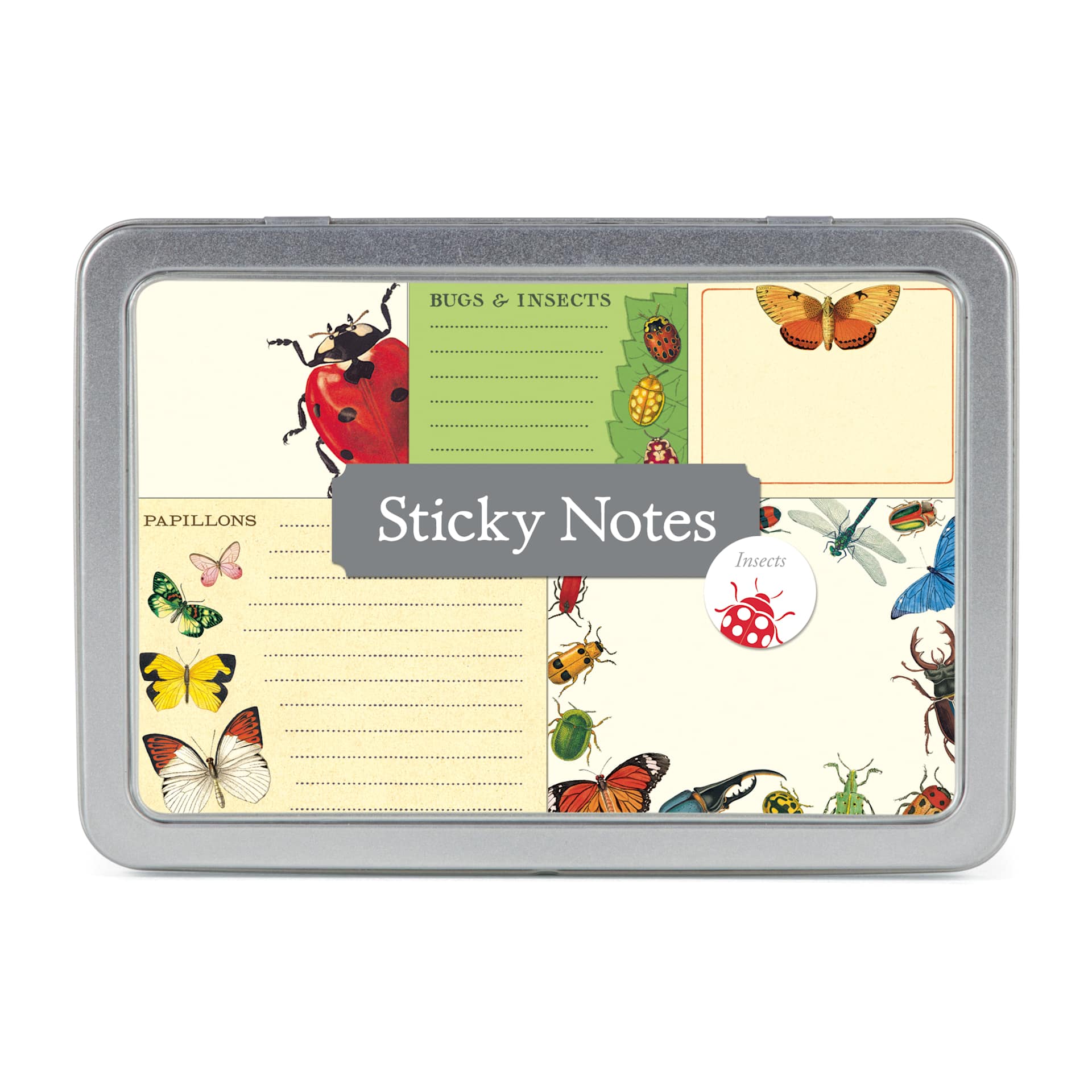 Cavallini Sticky Notes Bugs & Insects