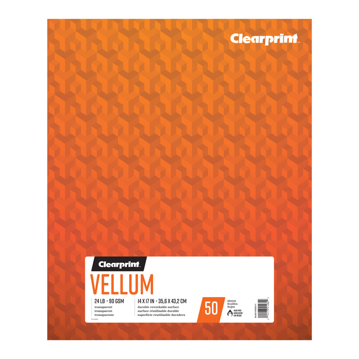 Clearprint Vellum Pad, 14i n x 17 in