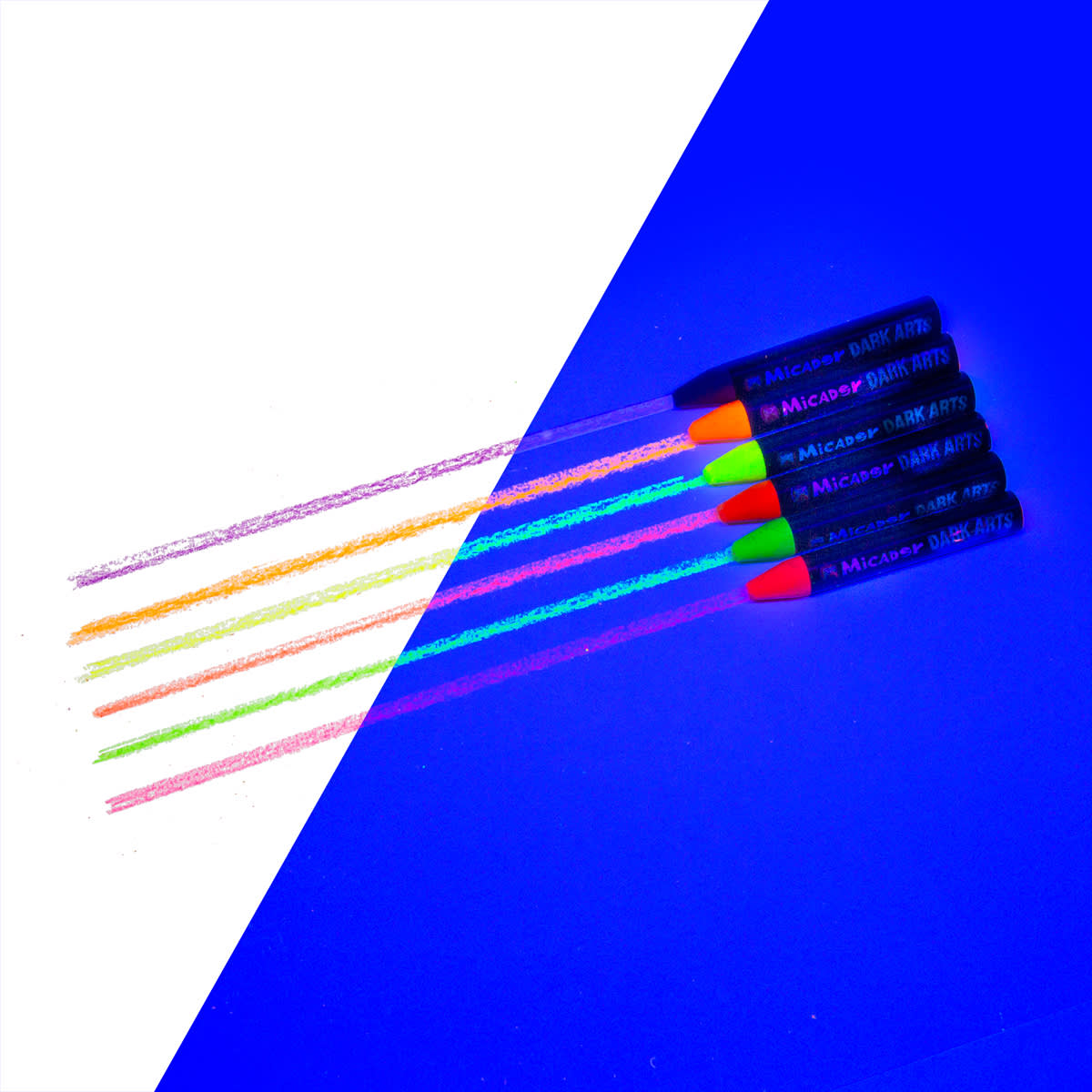 Neon Glow Crayons Pack 6-Crayon Set