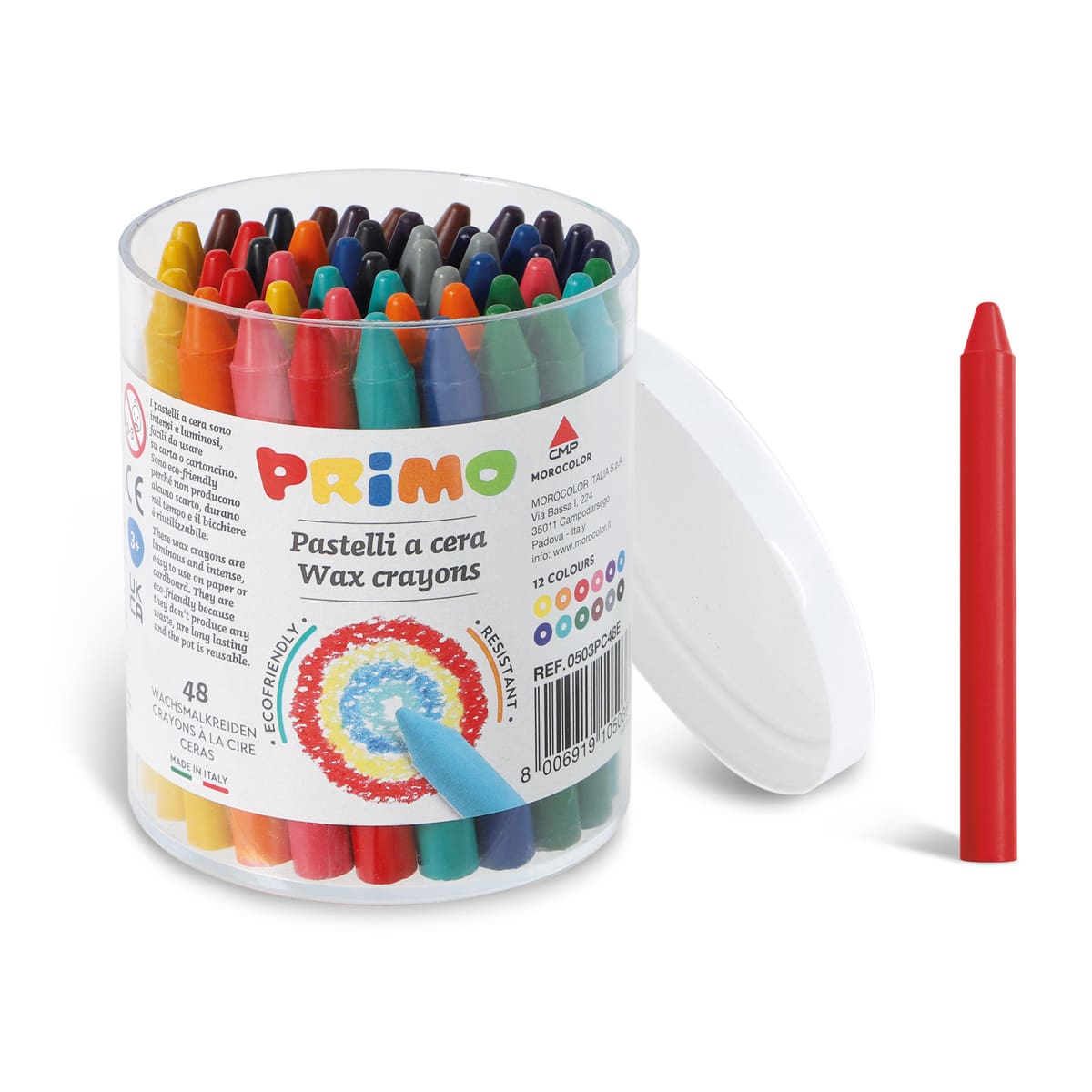 Wax Crayon Set 48-Crayon Bucket
