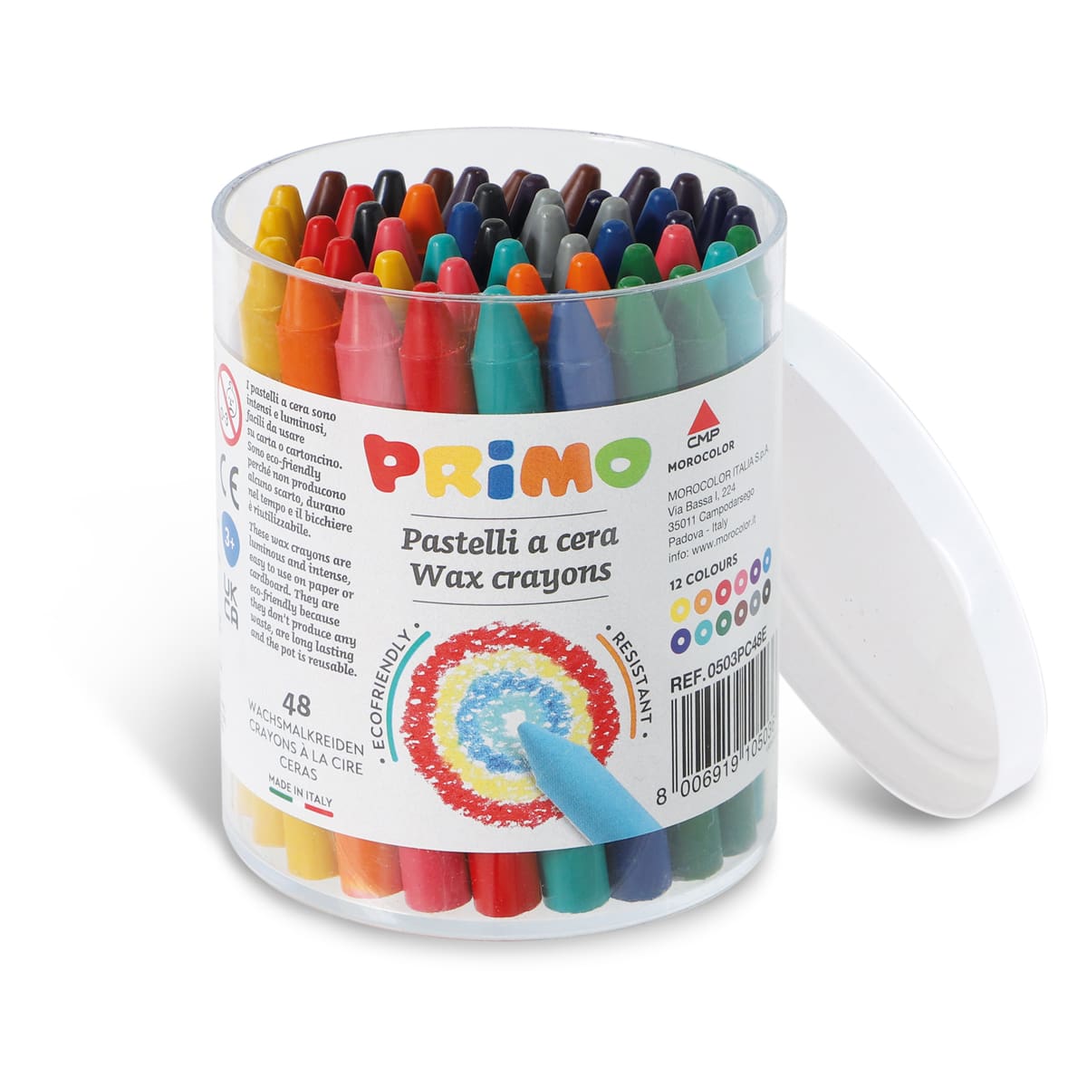 Wax Crayon Set 48-Crayon Bucket