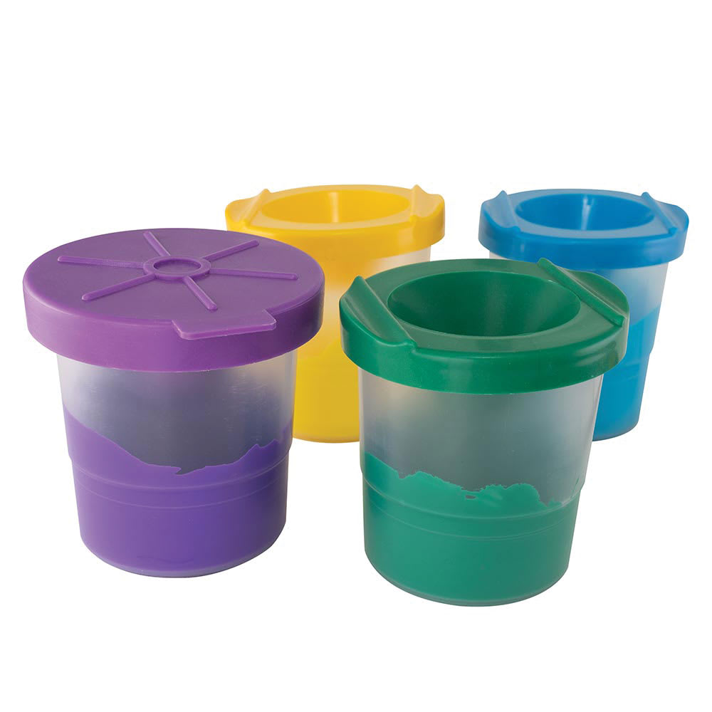 Creativity Street No-Spill Paint Cups - four assorted colors with paint, paint not included