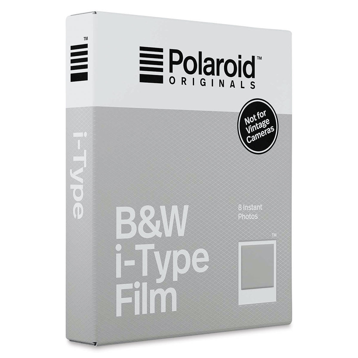 Polaroid i-Type Film - Left angled view of upright package
