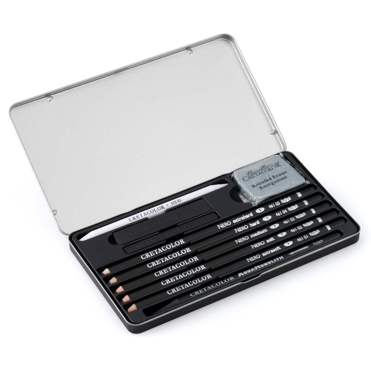 Deep Black Drawing 10-Piece Set 10-Piece Tin Box Set