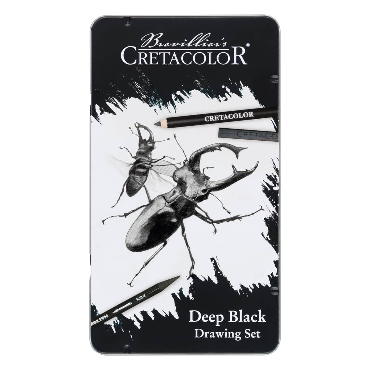 Deep Black Drawing 10-Piece Set 10-Piece Tin Box Set
