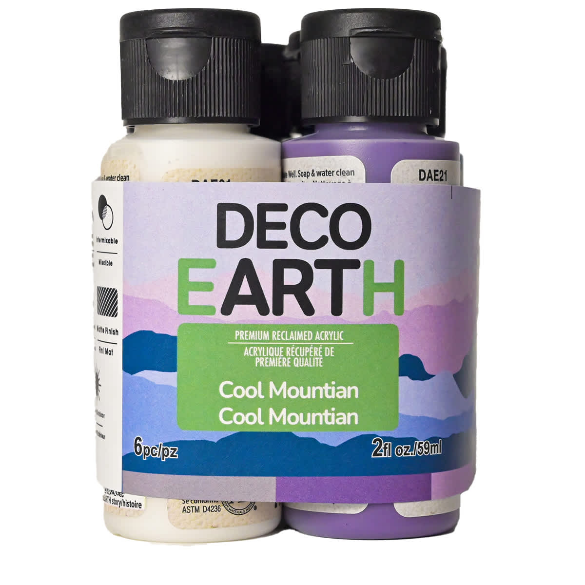 DecoEARTH Reclaimed Acrylic Sets Cool Mountain Set