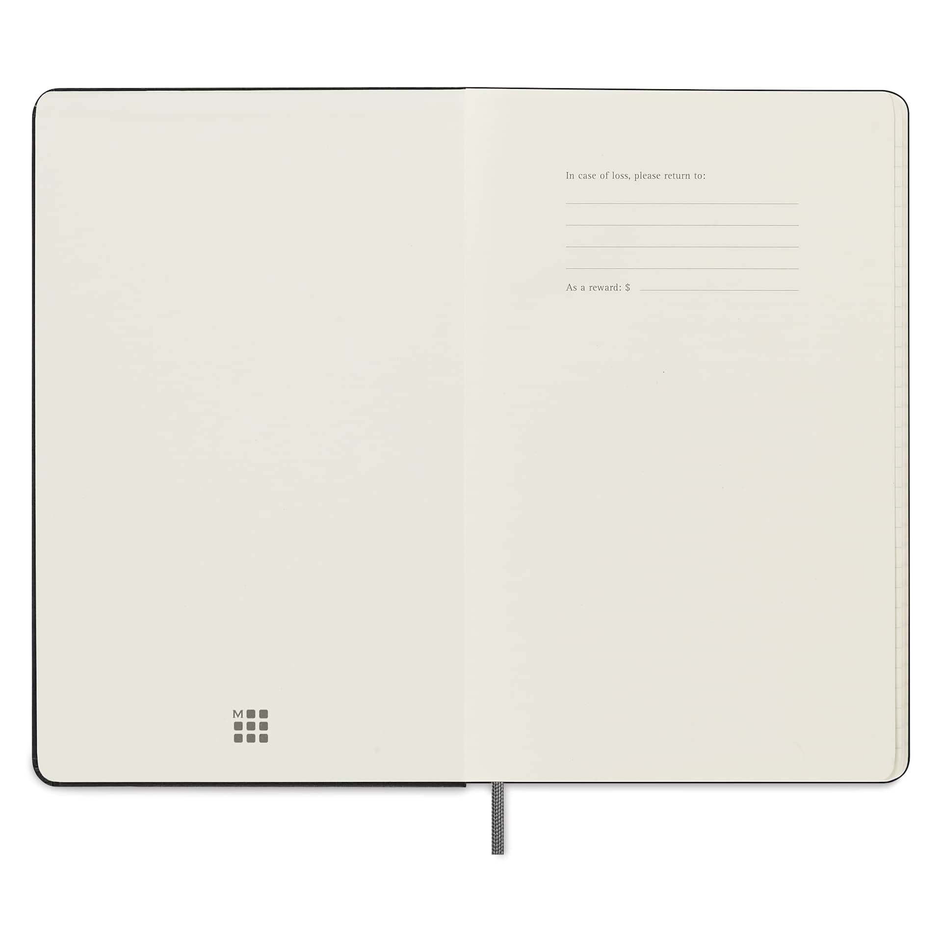 Moleskine Undated Weekly Planner - Black, 8-1/4" x 5", 208 Pages, in case of loss flyleaf