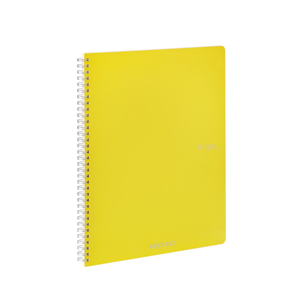 Fabriano Ecoqua Original Spiral-Bound Notebook, 8.3 in x 11.7 in, A4, Lined, 70 Sheets, Yellow
