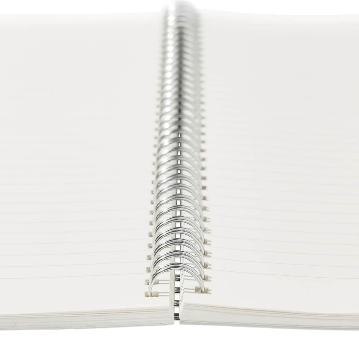 Fabriano Ecoqua Original Spiral-Bound Notebook, 8.3 in x 11.7 in, A4, Lined, 70 Sheets, Black