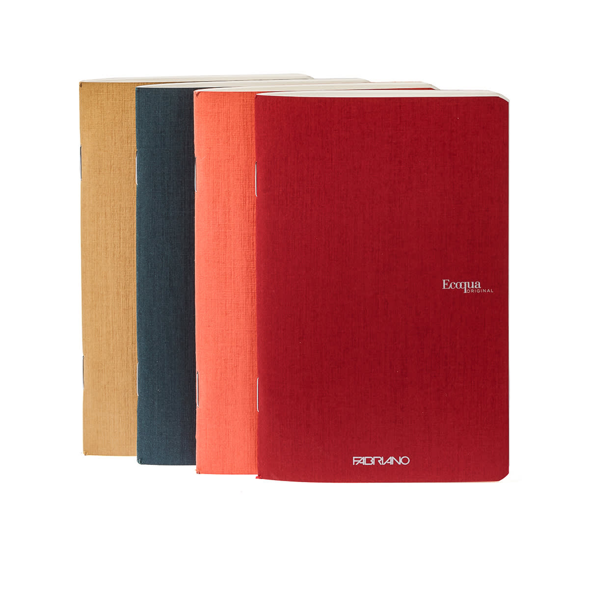 Fabriano Ecoqua Original Pocket Notebook Sets, 4-Notebook Set, Staple-Bound, 3.5 in x 5.5 in, 38 Shts./Bk., 85gsm, Fall Colors, Blank