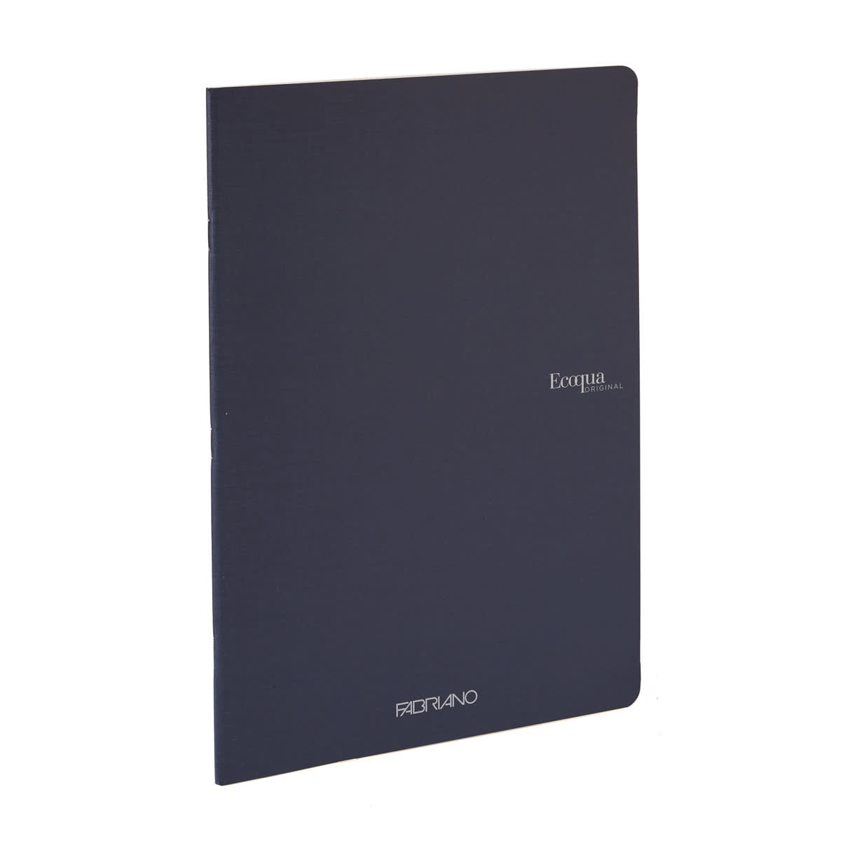 Fabriano Ecoqua Original Staple-Bound Notebook, 5.8 in x 8.3 in, A5, Dotted, 40 Sheets, Navy
