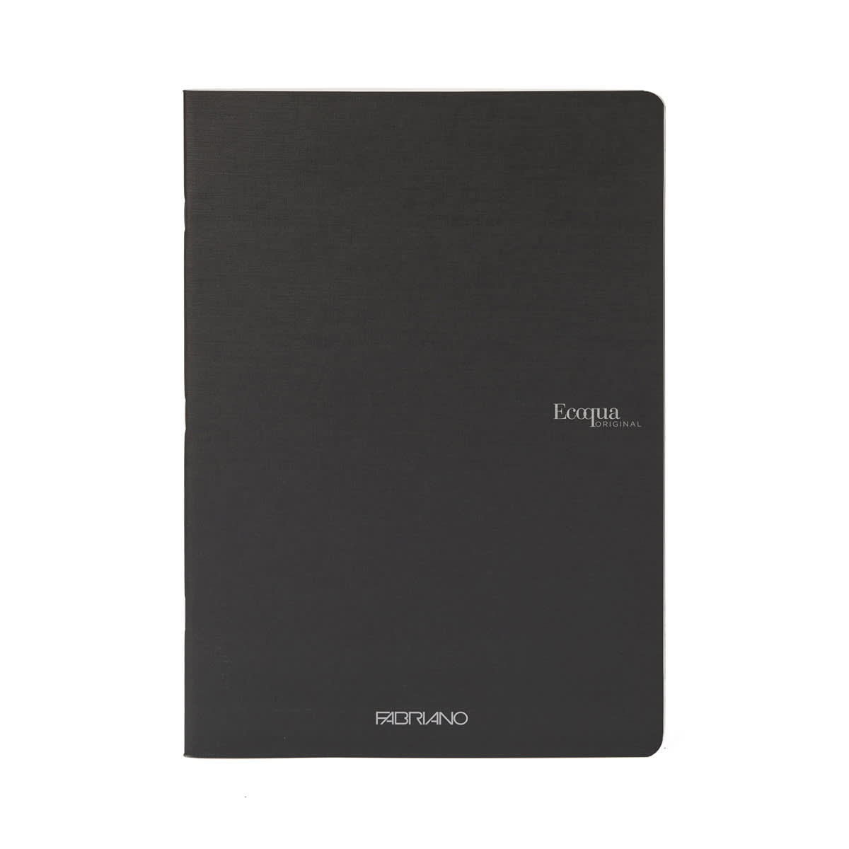 Fabriano Ecoqua Original Staple-Bound Notebook, 5.8 in x 8.3 in, A5, Graph, 40 Sheets, Black