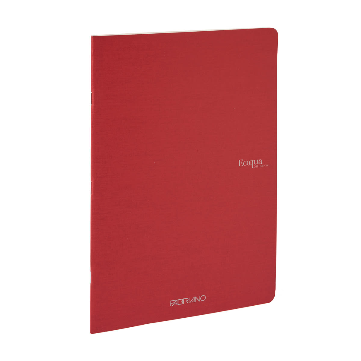 Fabriano Ecoqua Original Staple-Bound Notebook, 5.8 in x 8.3 in, A5, Lined, 40 Sheets, Cherry