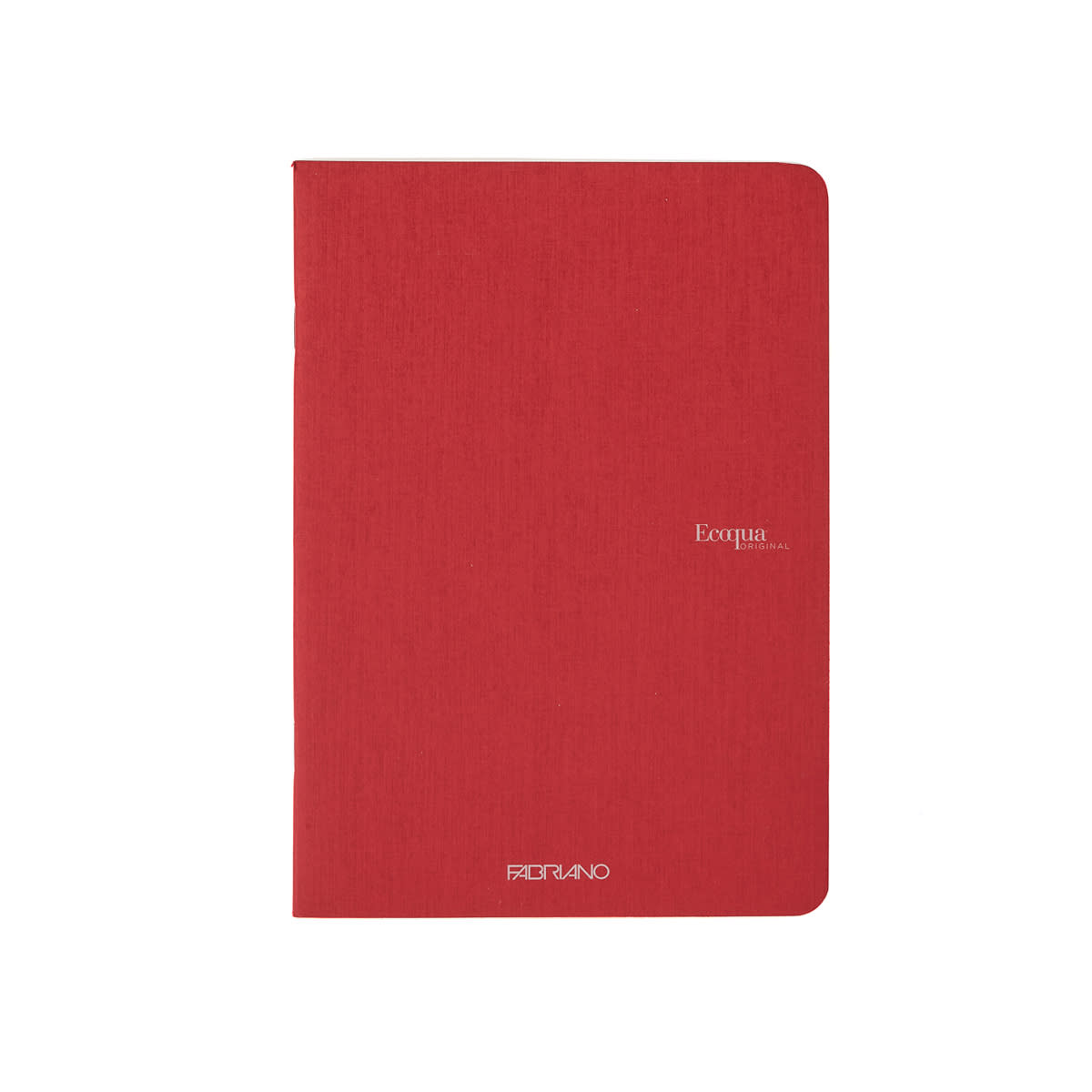 Fabriano EcoQua Original Staple-Bound Notebook, 8.3 in x 11.7 in, A4, Dotted, 40 Sheets, Cherry