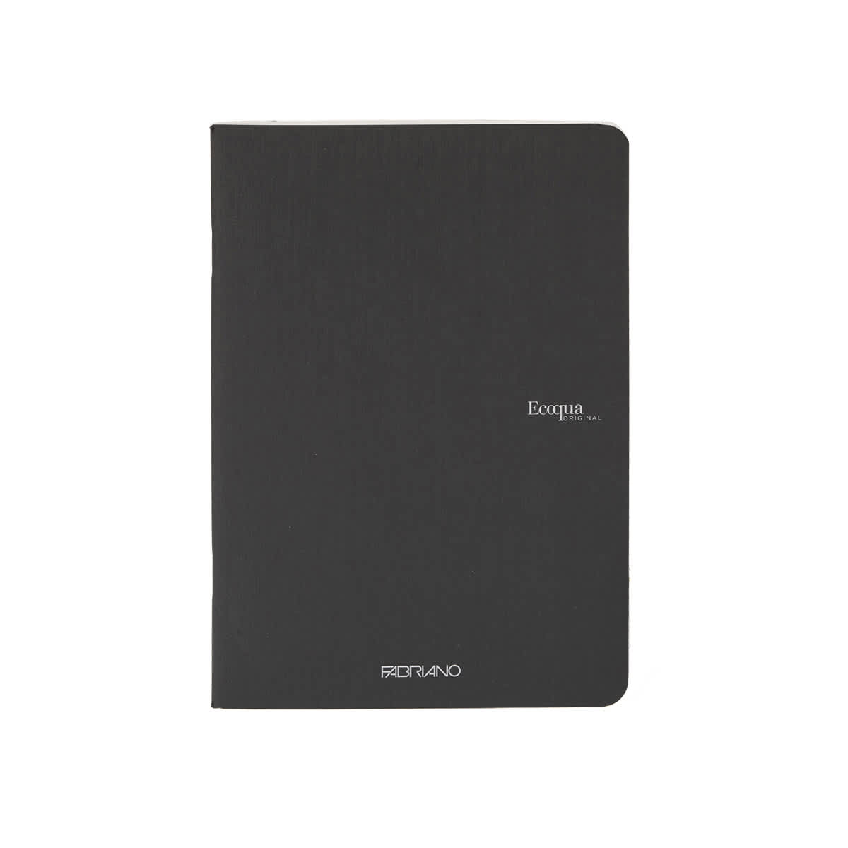 Fabriano EcoQua Original Staple-Bound Notebook, 8.3 in x 11.7 in, A4, Dotted, 40 Sheets, Black
