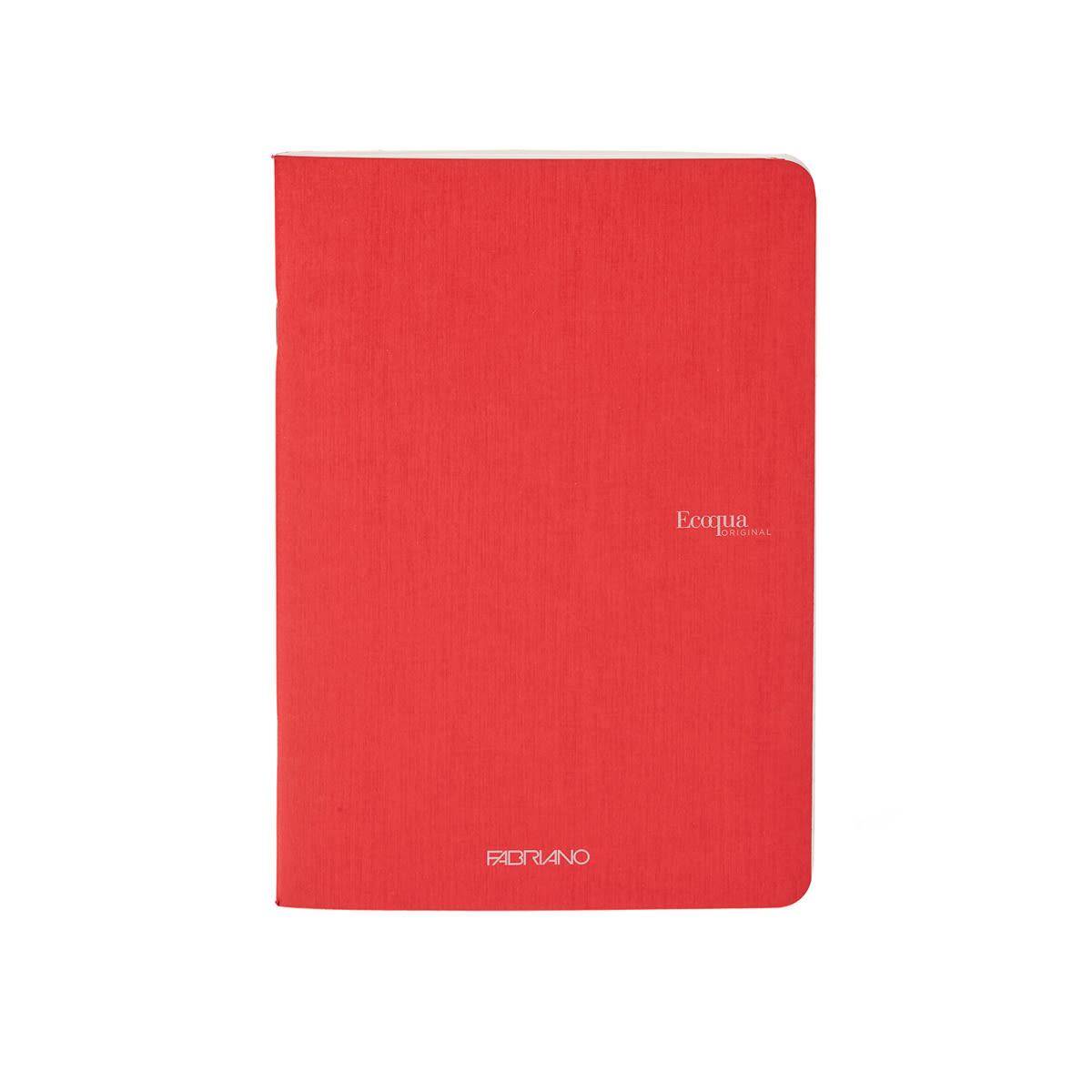 Fabriano EcoQua Original Staple-Bound Notebook, 8.3 in x 11.7 in, A4, Dotted, 40 Sheets, Red