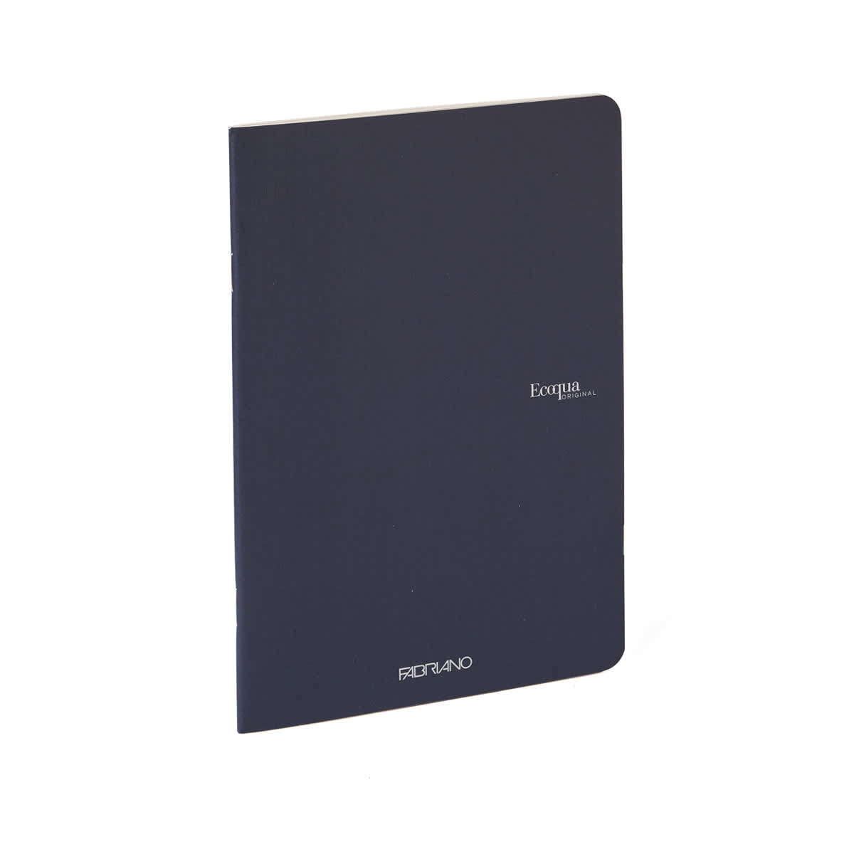 Fabriano EcoQua Original Staple-Bound Notebook, 8.3 in x 11.7 in, A4, Graph, 40 Sheets, Navy