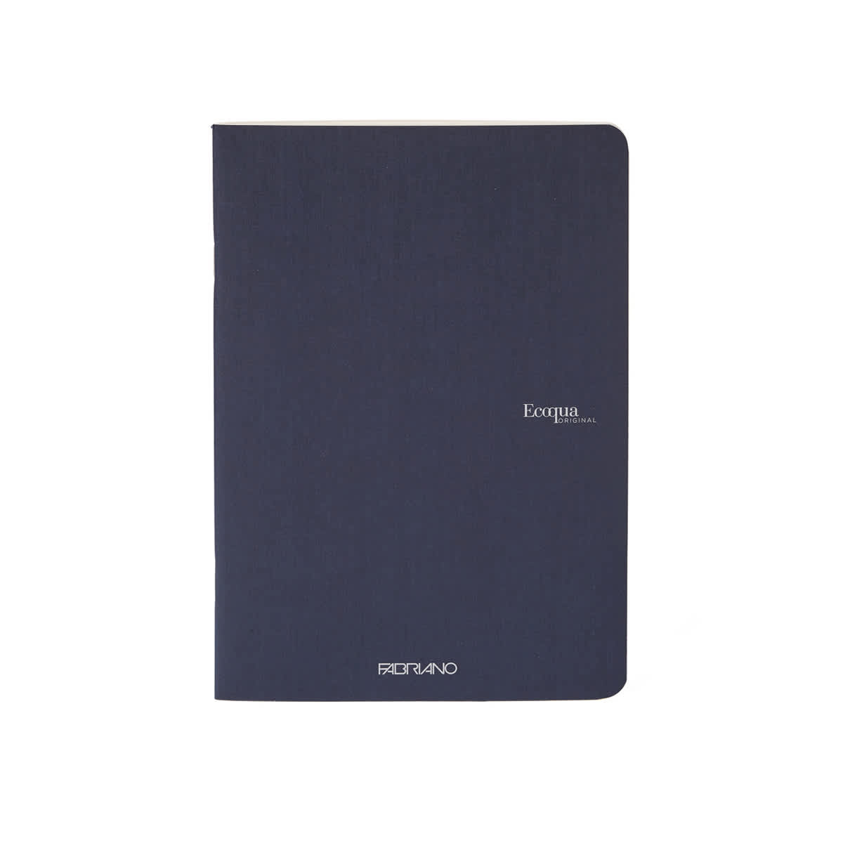 Fabriano EcoQua Original Staple-Bound Notebook, 8.3 in x 11.7 in, A4, Graph, 40 Sheets, Navy