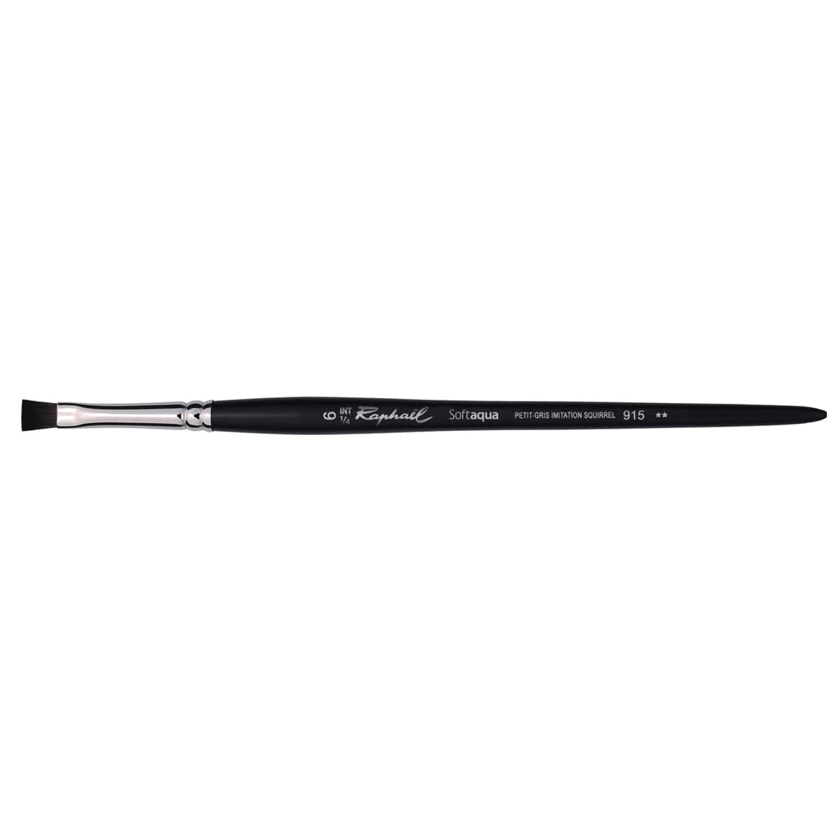 Raphael Essentials Acrylic & Watercolor Brush Set, Watercolor, 2-Brush Set, For Backgrounds, SoftAqua Flat 6 & 12