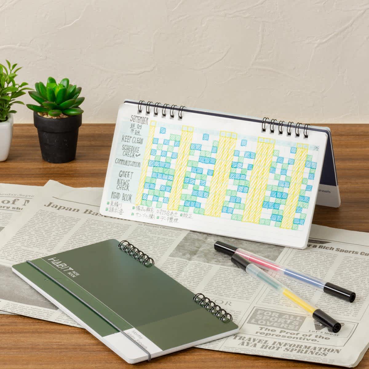 Nakabayashi Notebook 4.33" x 8.27" (A5 Slim) - Green