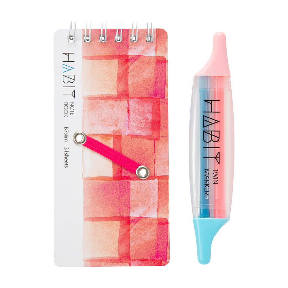 Nakabayashi Notebook 2.44" x 5.04" (B7 Slim) - Pink