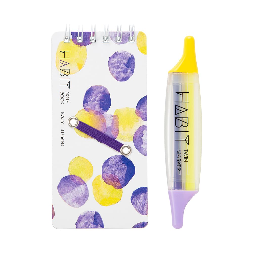 Nakabayashi Notebook 2.44" x 5.04" (B7 Slim) - Purple