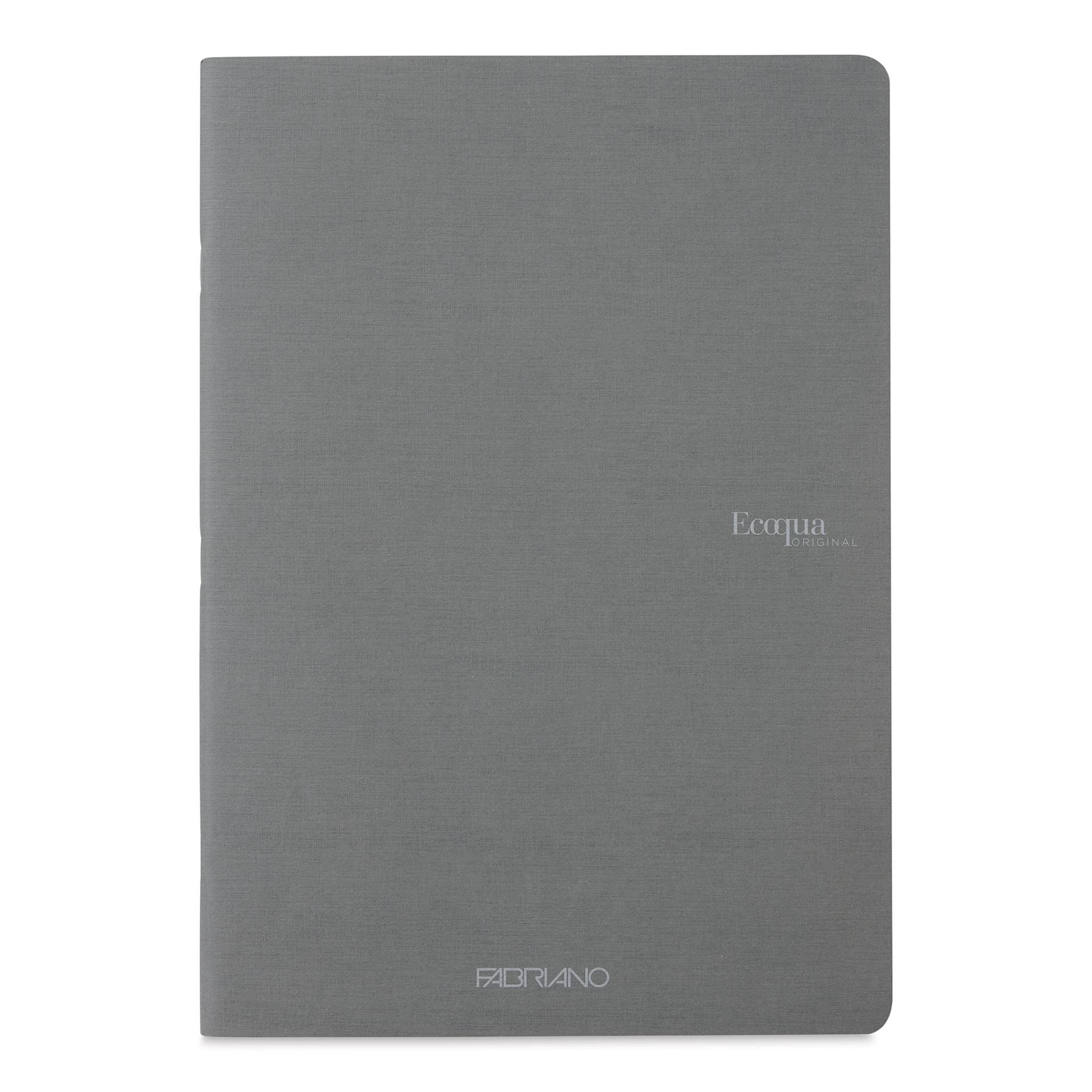Fabriano EcoQua Staplebound Notebook - Gray, 11.7" x 8.3", Graph (front view)