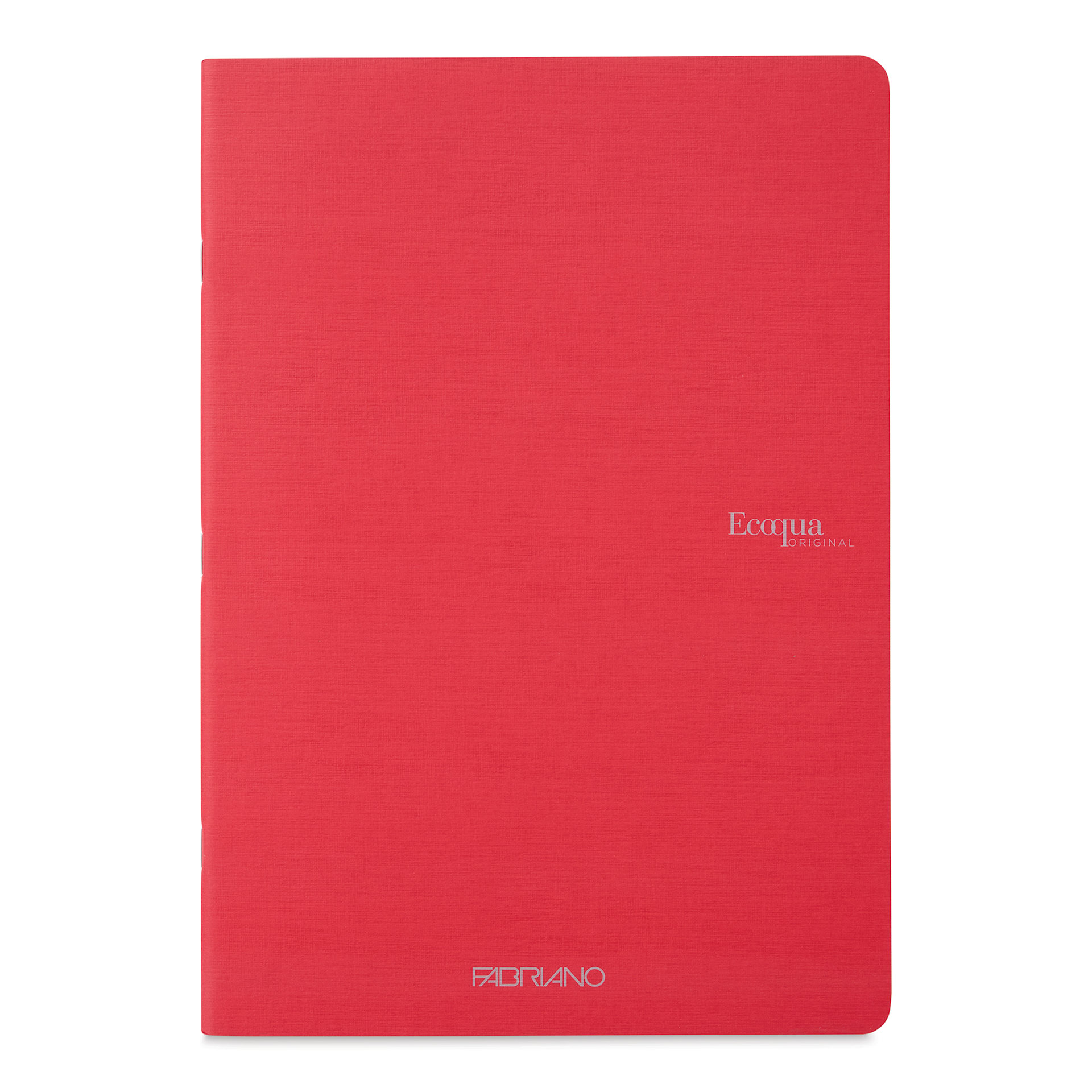 Fabriano EcoQua Staplebound Notebook - Red, 11.7" x 8.3", Graph (front view)