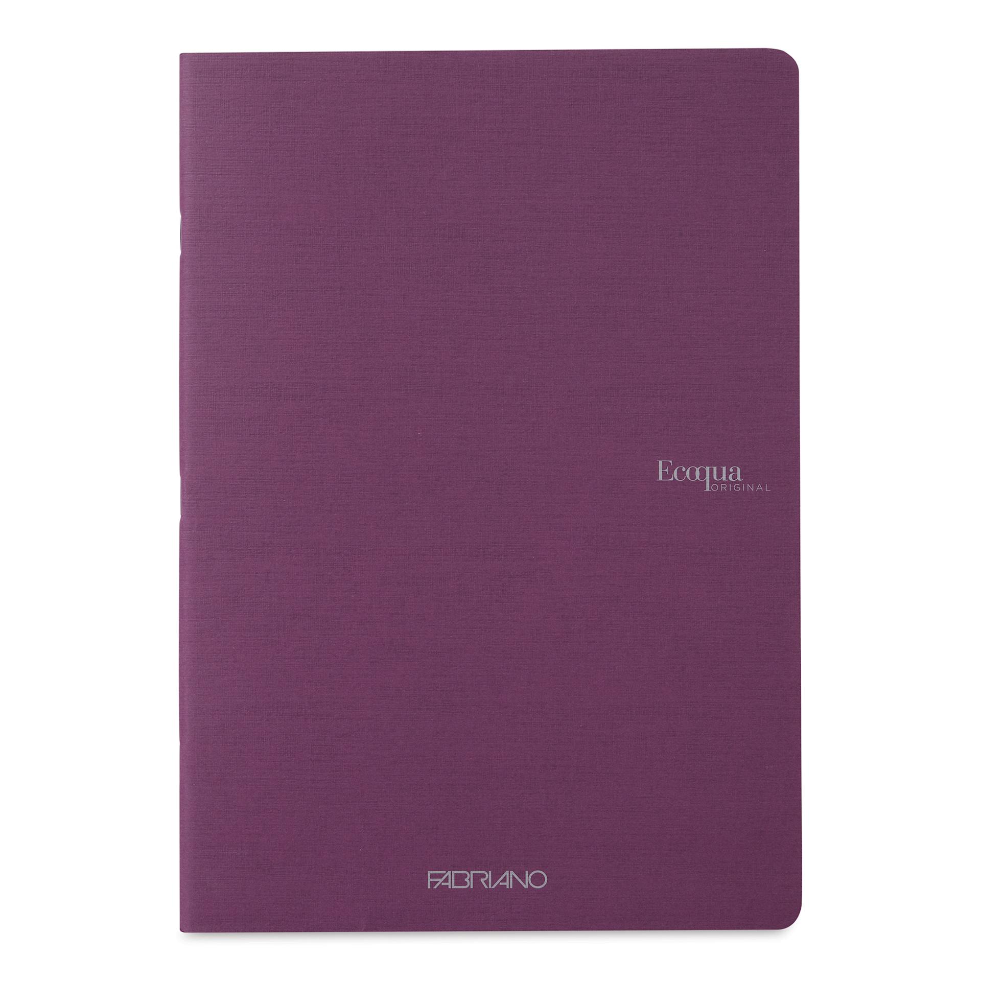 Fabriano EcoQua Staplebound Notebook - Wine, 11.7" x 8.3", Graph (front view)