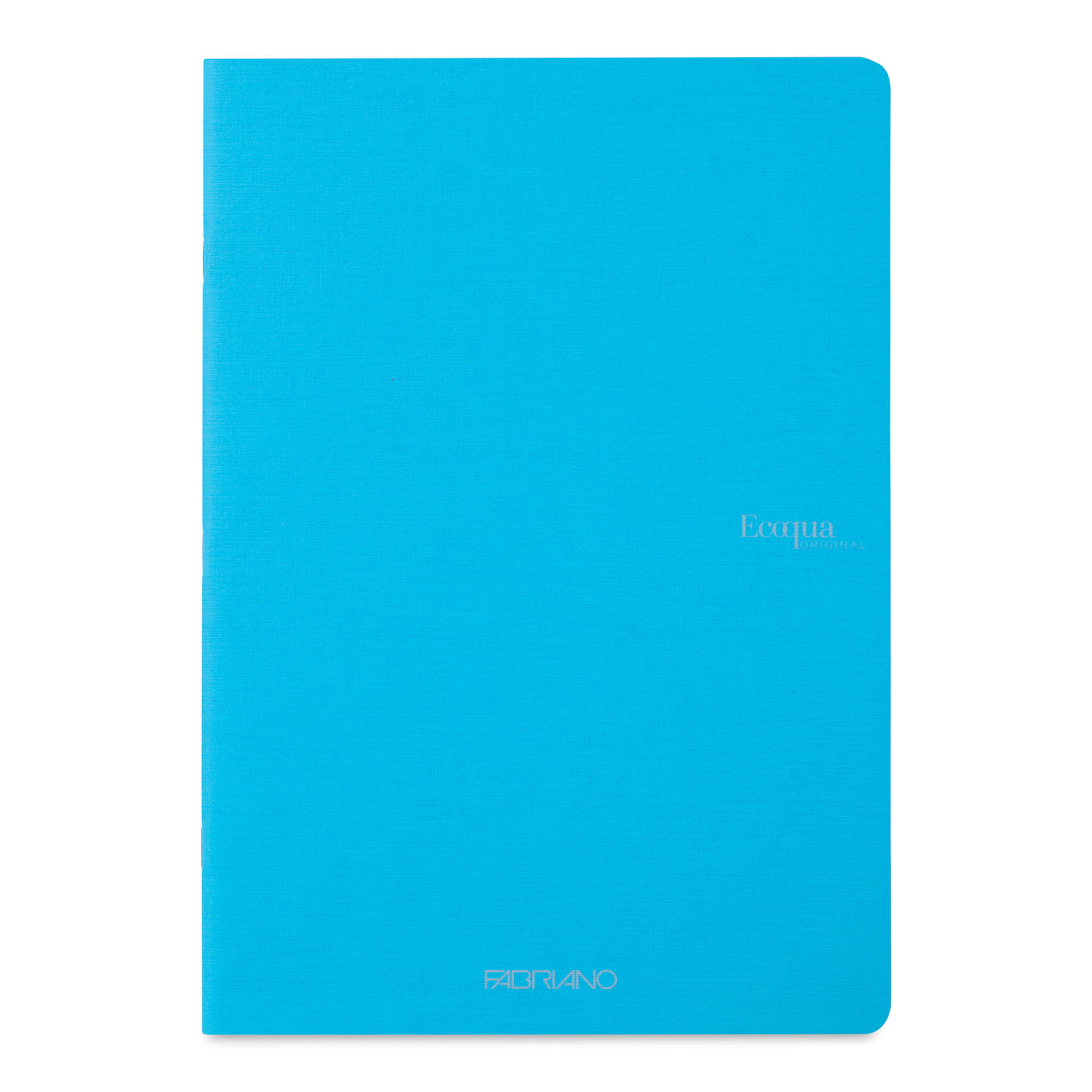 Fabriano EcoQua Staplebound Notebook - Turquoise, 11.7" x 8.3", Graph (front view)