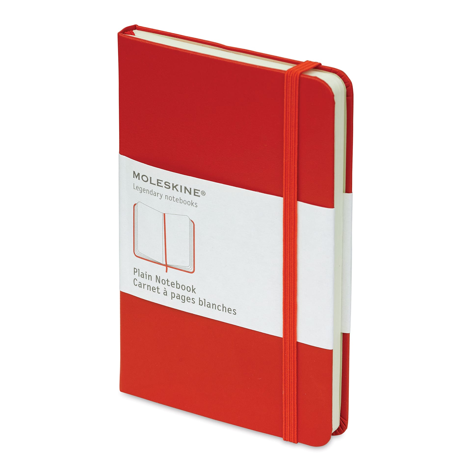 Moleskine Classic Hardcover Notebook - Scarlet Red, Blank, 5-1/2" x 3-1/2" (side view)