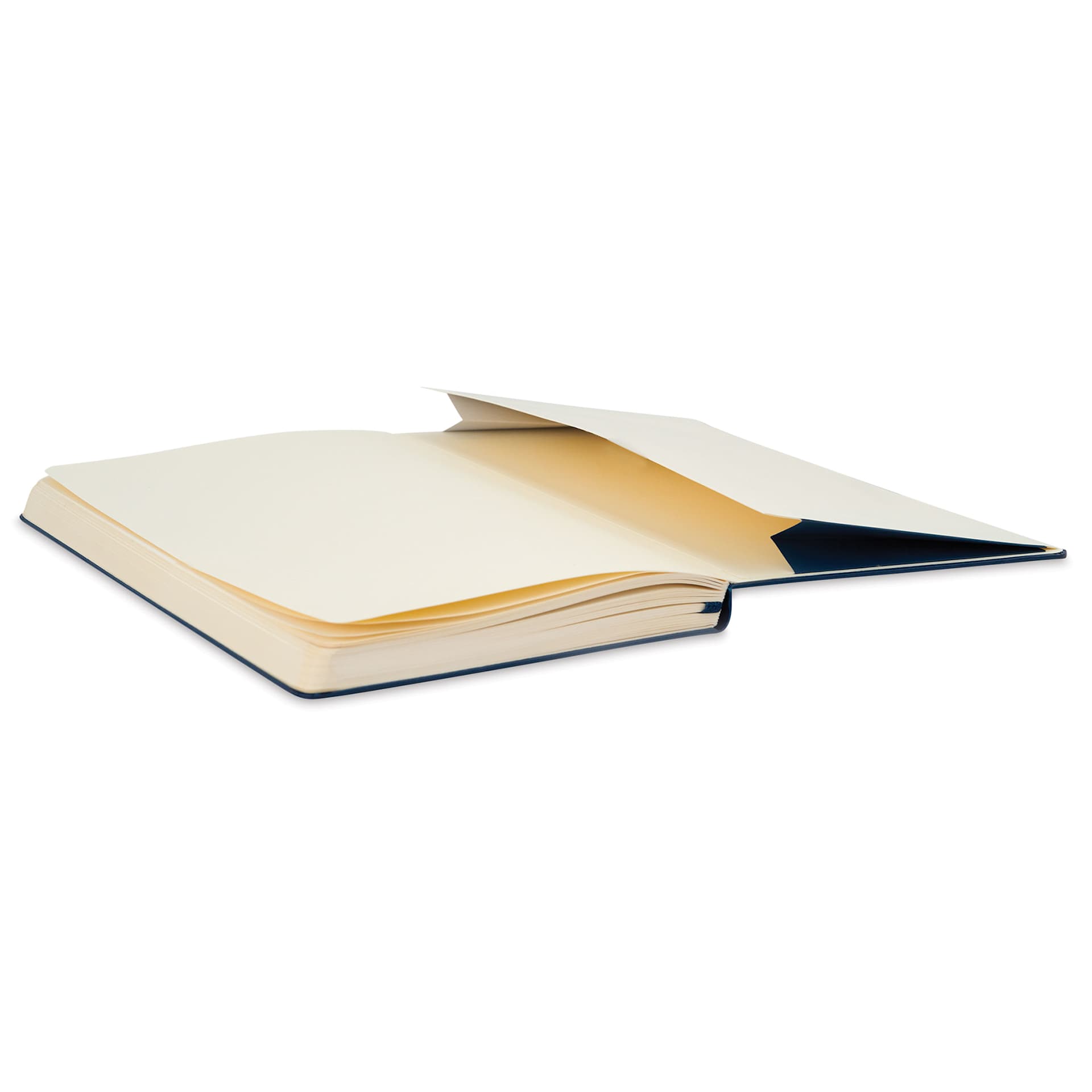 Moleskine Classic Hardcover Notebook - Sapphire Blue, Blank, 8-1/4" x 5" (open to back pocket)