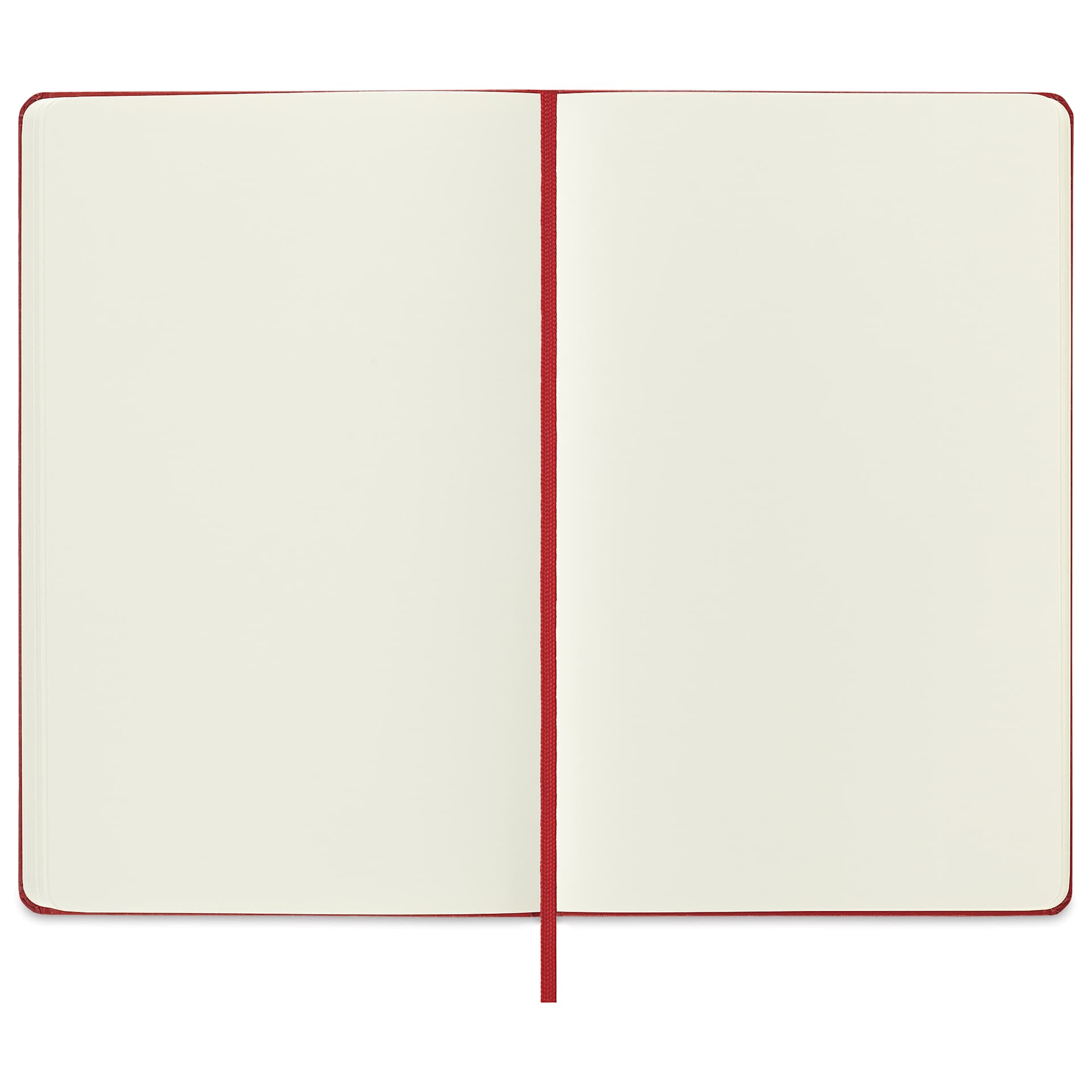 Moleskine Sketchbook - Red, Large, 8¼" × 5", open